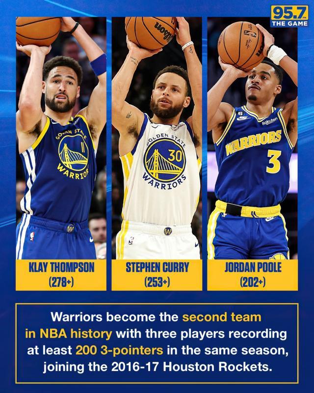 星空体育-水花茶爆射20记三分！勇士一战迎来两大里程碑